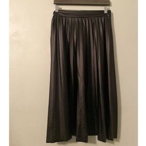 Black leather skirt